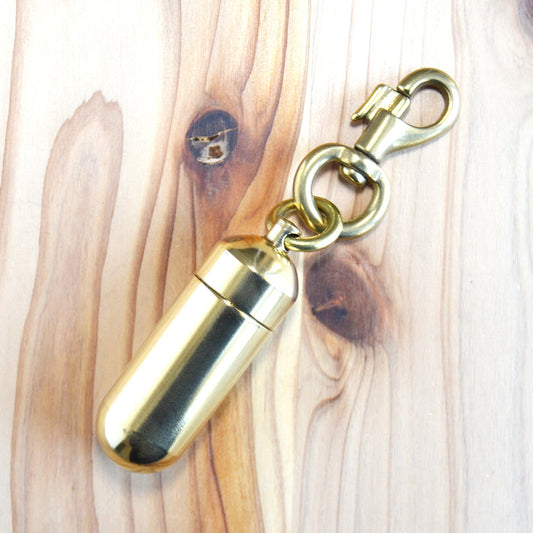 Kobashi Studio BR600 Capsule Key Chain Large - Brass