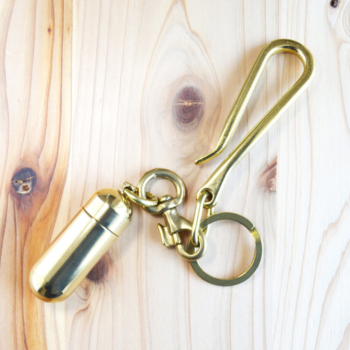 Kobashi Studio BR600 Capsule Key Chain Large - Brass