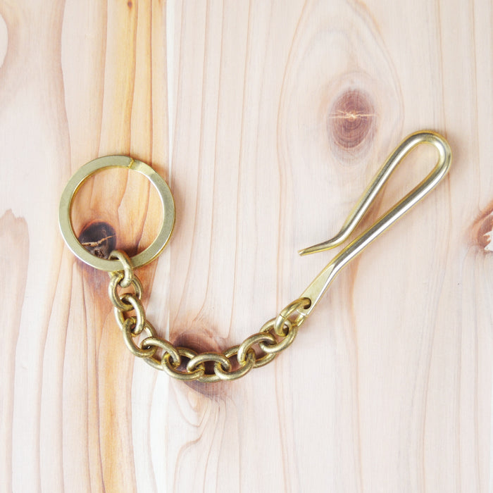 Kobashi Studio BR650C Pocket Key Clip Chain Handmade Hook- Brass