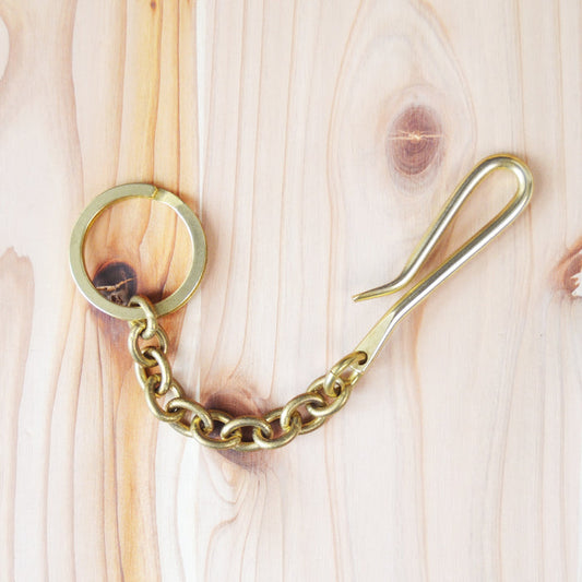 Kobashi Studio BR650C Pocket Key Clip Chain Handmade Hook- Brass