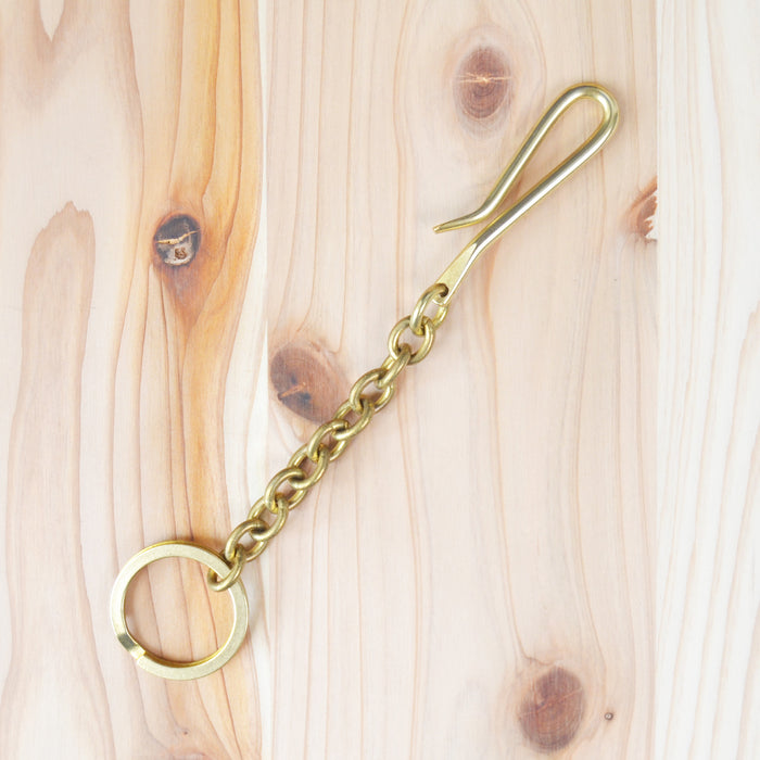 Kobashi Studio BR650C Pocket Key Clip Chain Handmade Hook- Brass