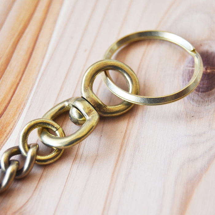 Kobashi Studio BR725CTR Key Chain Twist Rolling Ring Custom - Brass