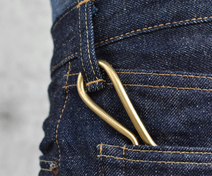Kobashi Studio BR725F Sand Casted Key Hook With Flat Ring- Brass