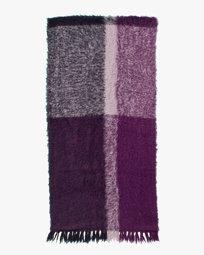 Kobo Oriza Snood, Brushed Cotton, Navy and Purple