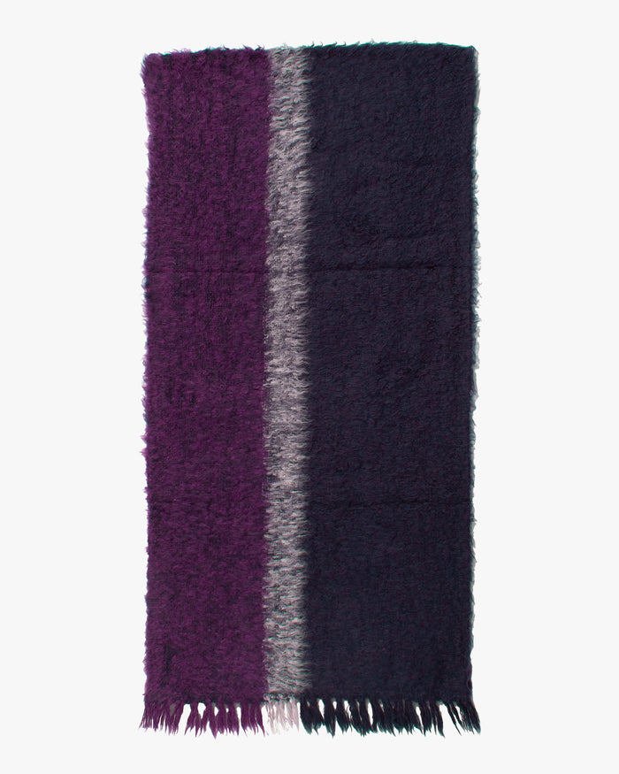Kobo Oriza Snood, Brushed Cotton, Navy and Purple