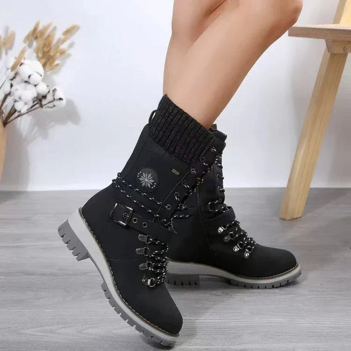 Lace-Up Winter Boots for Women – Stylish & Cozy Comfort