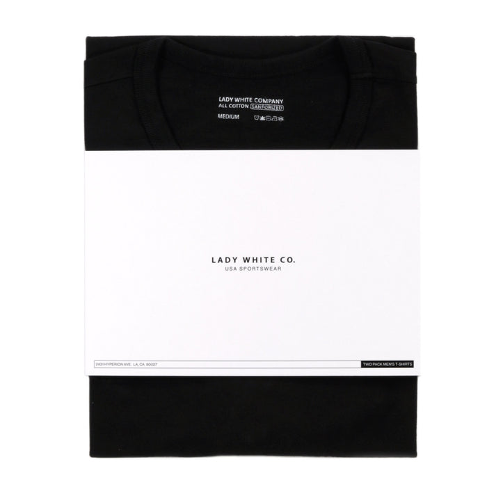 LADY WHITE CO. T-SHIRT 2-PACK BLACK