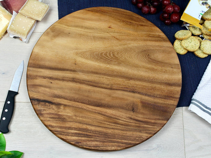 Large Round Charcuterie Board - Live Edge - Serving Board - Premium Cutting Boards from Tuckahoe Hardwoods - Just $49! Shop now at Pat's Monograms