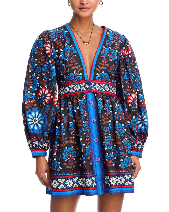 Latina Scarf Black Mini Dress-Dresses-Uniquities