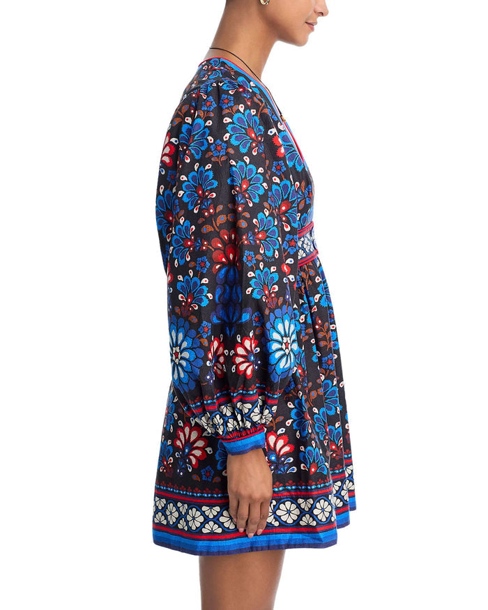 Latina Scarf Black Mini Dress-Dresses-Uniquities