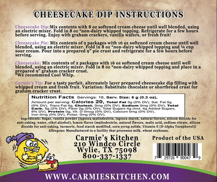 Lemon Icebox Cheesecake Dip - Premium Dips & Spreads from Carmie's Kitchen - Just $5! Shop now at Pat's Monograms