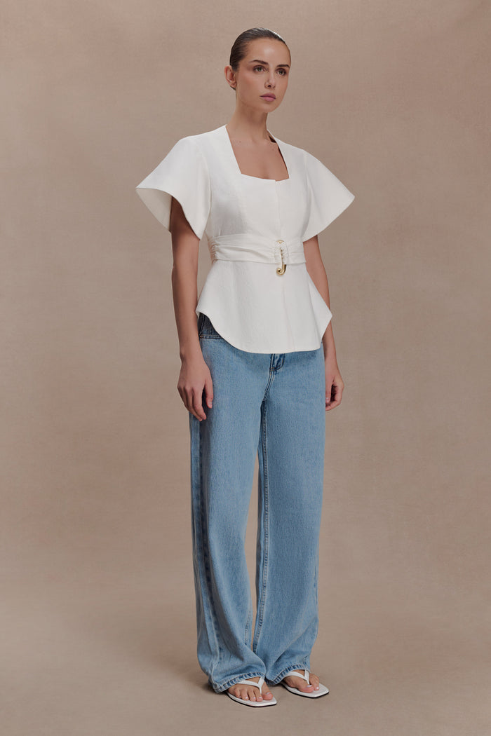 Liberty Shortsleeve Top - White