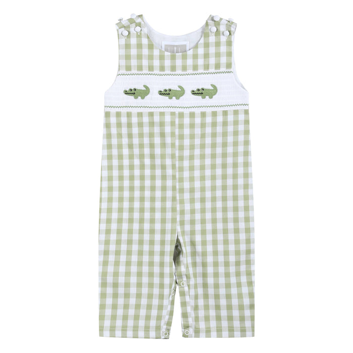 Light Green Alligator Smocked Overalls - Premium Baby & Toddler Outfits from Lil Cactus - Just $38.95! Shop now at Pat's Monograms