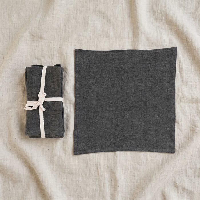 Linen Napkin Set, Charcoal / Set of 4