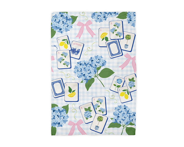 Mahjong Hydrangea Kitchen Towel Mahj - Premium Kitchen Towel from Canary Road - Just $15.95! Shop now at Pat's Monograms