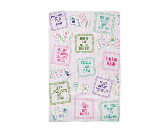 Mahjong Sayings Kitchen Towel Tile - Premium Kitchen Towel from Canary Road - Just $15.95! Shop now at Pat's Monograms