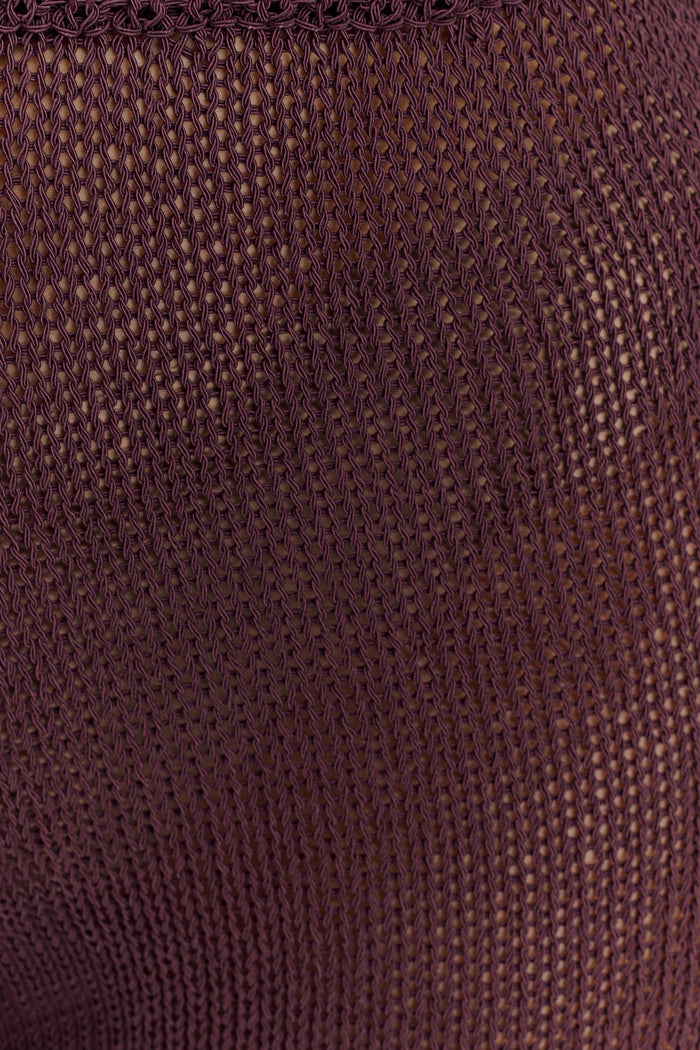 Malani Knit Top With Hardware - Chocolate