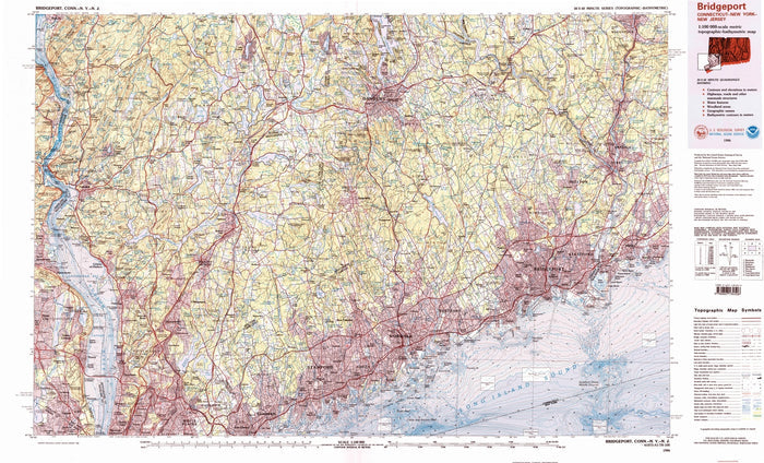 Map of Armonk, New York by USGS, 1986 – Weston CT, Greenwich CT & White Plains NY