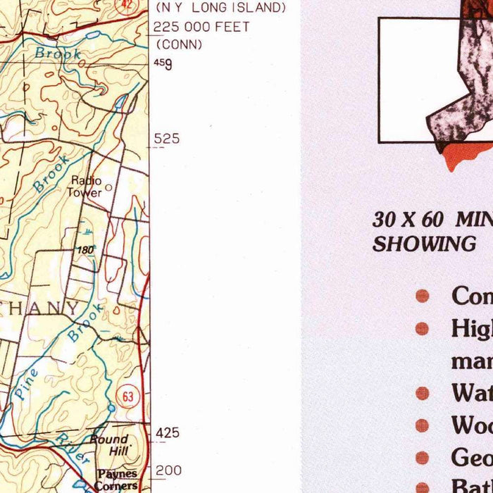 Map of Armonk, New York by USGS, 1986 – Weston CT, Greenwich CT & White Plains NY