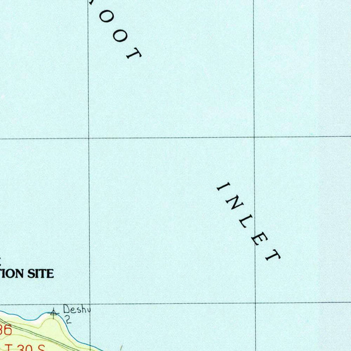 Map of Haines, Alaska by USGS, 1991 – Chilkat State Park & Chilkoot River
