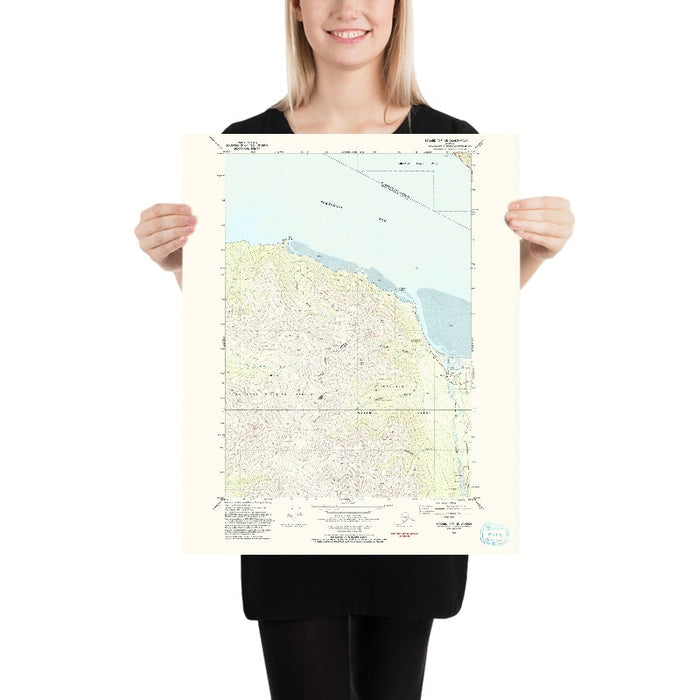 Map of Hope, Alaska by USGS, 1993 – Turnagain Arm & Kenai National Wildlife Refuge