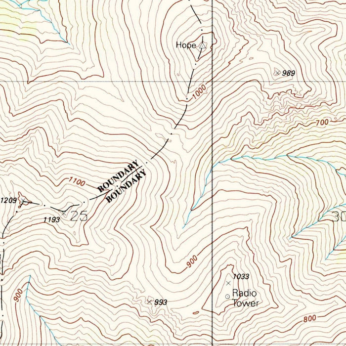 Map of Hope, Alaska by USGS, 1993 – Turnagain Arm & Kenai National Wildlife Refuge