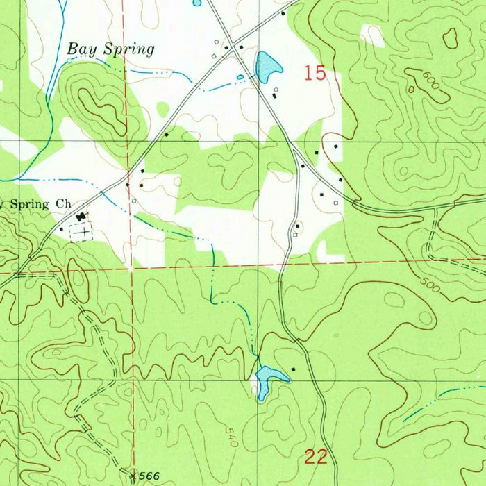 Map of Lay Lake, Alabama by USGS, 1980 – Shelby County & Coosa River