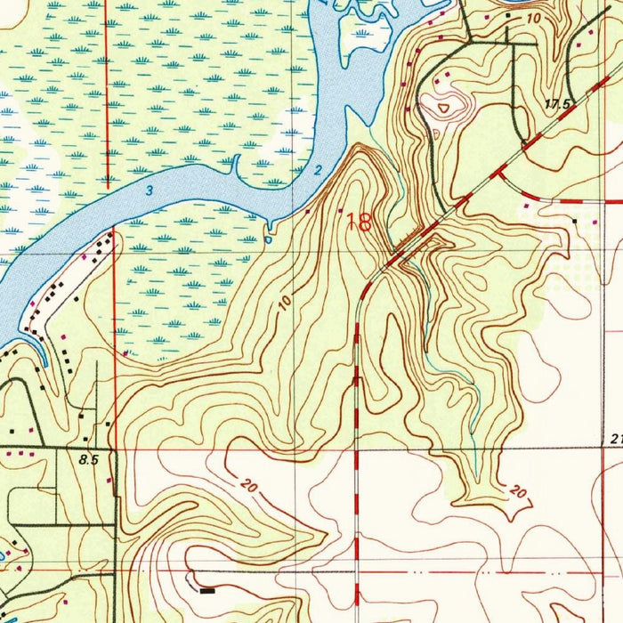 Map of Magnolia Springs, Alabama by USGS, 1980 – Weeks Bay & Bon Secour Bay