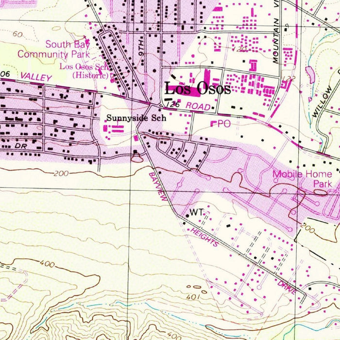 Map of Morro Bay, California by USGS, 1998 – Los Osos, Morro Rock & Estero Bay