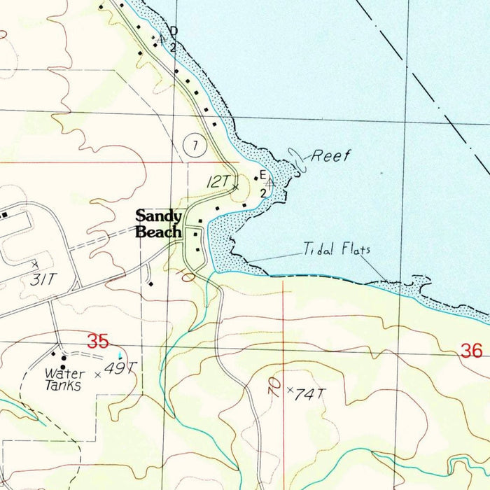 Map of Petersburg, Alaska by USGS, 1992 – Mitkof Island, Wrangell Strait & Frederick Sound