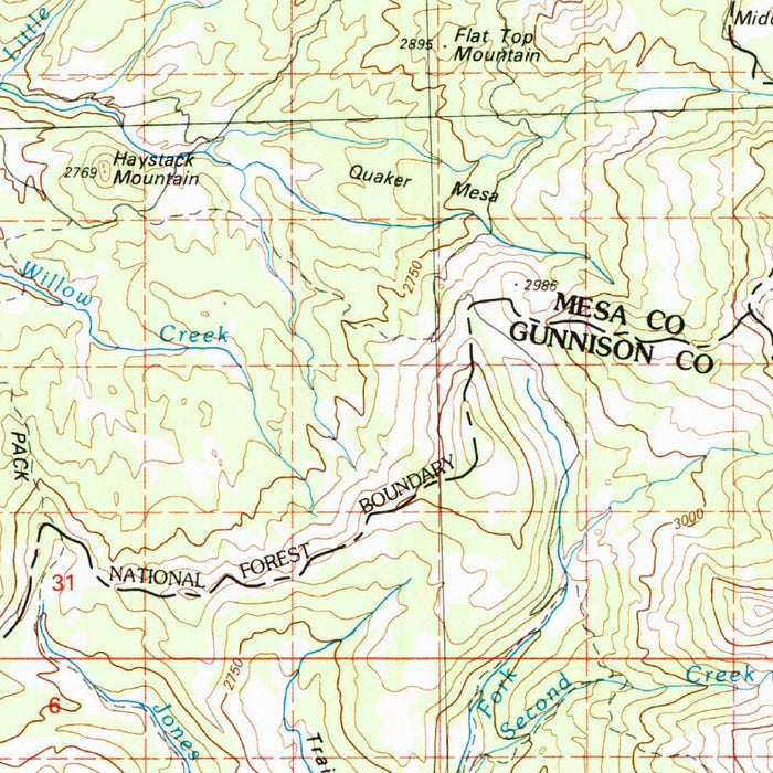 Map of Redstone, Colorado by USGS, 1982 – Carbondale, Mount Sopris & Crystal River