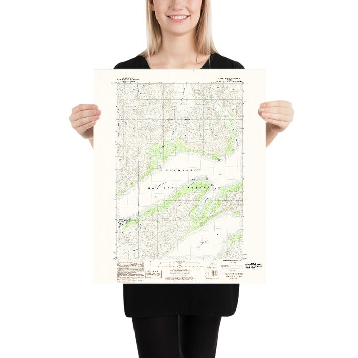 Map of Whittier, Alaska by USGS, 1984 – Passage Canal & Chugach National Forest