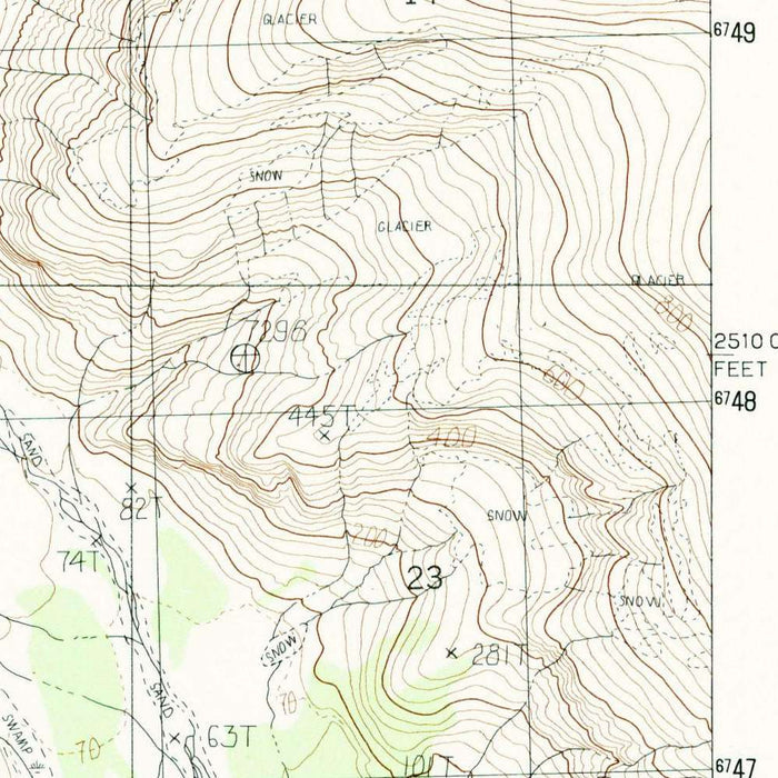 Map of Whittier, Alaska by USGS, 1984 – Passage Canal & Chugach National Forest
