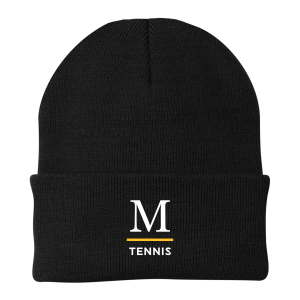 Marshall Girls Tennis - Knit cuff beanie with M Tennis logo