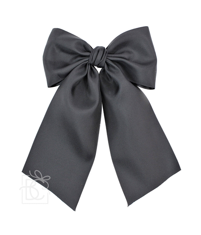 Matte Satin Longtail Hair Bow with Euro Knot - Premium Hairbows from Beyond Creations, LLC - Just $19.95! Shop now at Pat's Monograms