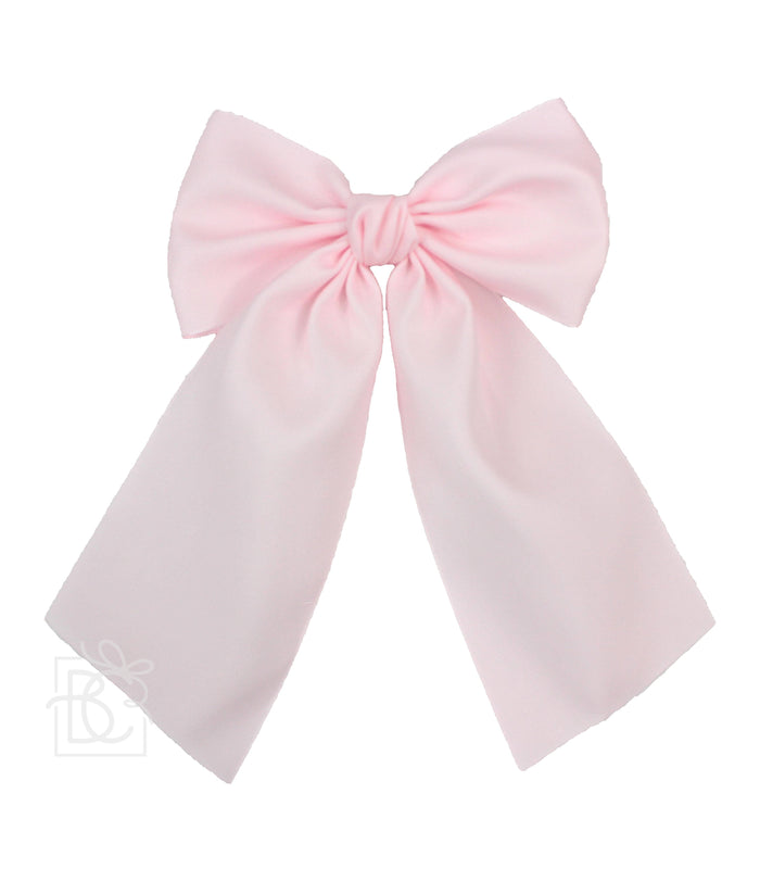 Matte Satin Longtail Hair Bow with Euro Knot - Premium Hairbows from Beyond Creations, LLC - Just $19.95! Shop now at Pat's Monograms