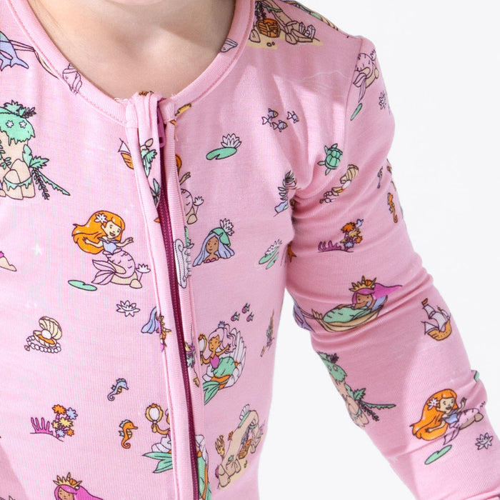 Mermaid Lagoon Bamboo Convertible Footie