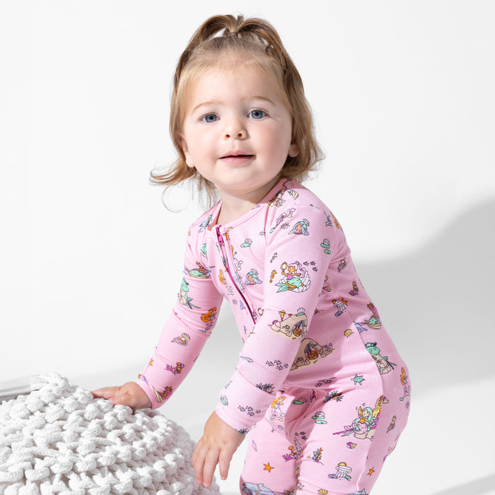 Mermaid Lagoon Bamboo Convertible Footie