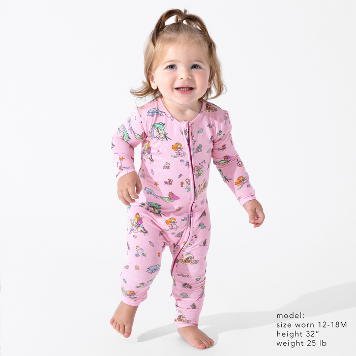 Mermaid Lagoon Bamboo Convertible Footie