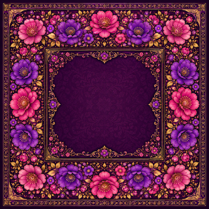 Midnight Bloom — Bold Floral Jewel Tone Mahjong Mat - PREORDER - Premium Mahjong from Told in Tiles - Just $80! Shop now at Pat's Monograms
