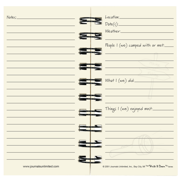 Mini- Camping Journal - Premium Gifts from Journals Unlimited - Just $7.00! Shop now at Pat's Monograms
