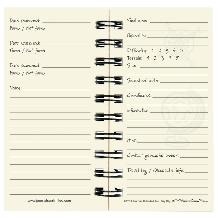 Mini- Geocaching Journal - Premium Gifts from Journals Unlimited - Just $7.00! Shop now at Pat's Monograms