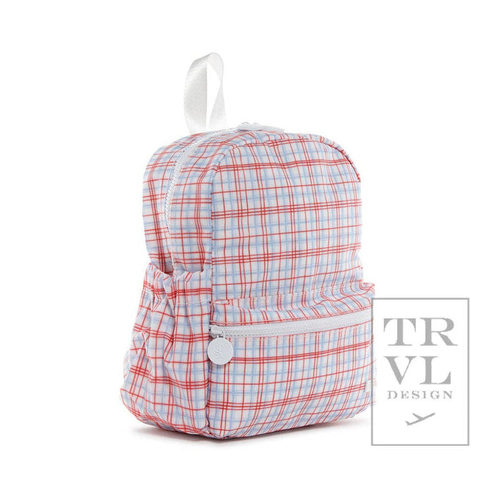 Mini Backer - Classic Plaid Red Backpack - Premium Backpack from TRVL Design - Just $48.95! Shop now at Pat's Monograms