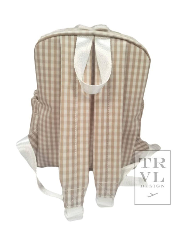 Mini Backer - Gingham Khaki - Premium Backpack from TRVL Design - Just $48.95! Shop now at Pat's Monograms