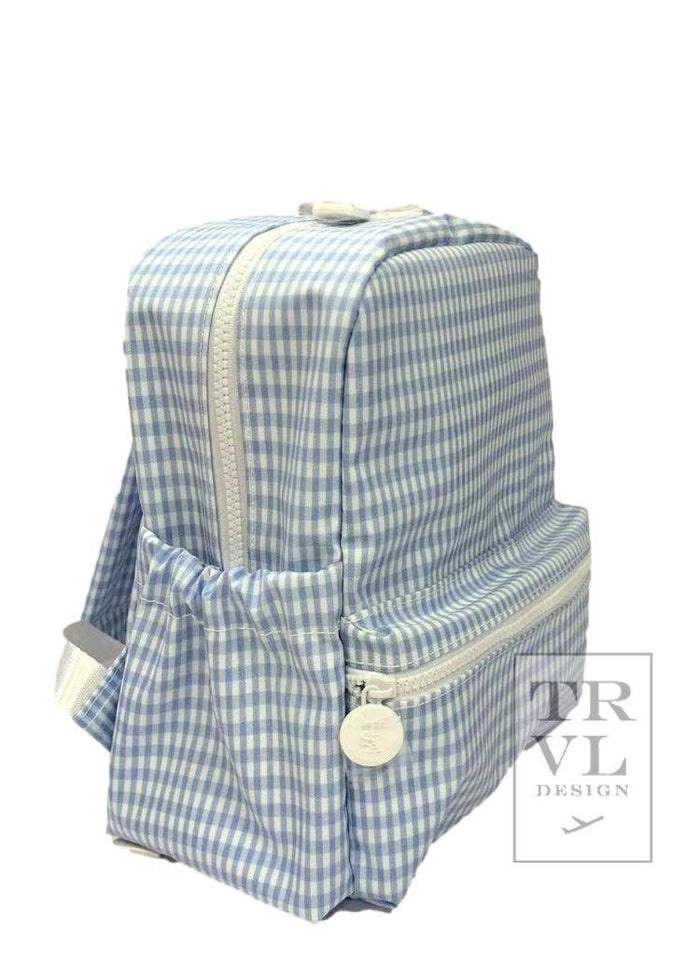 Mini Backer - Gingham Mist - Premium Backpack from TRVL Design - Just $47.95! Shop now at Pat's Monograms
