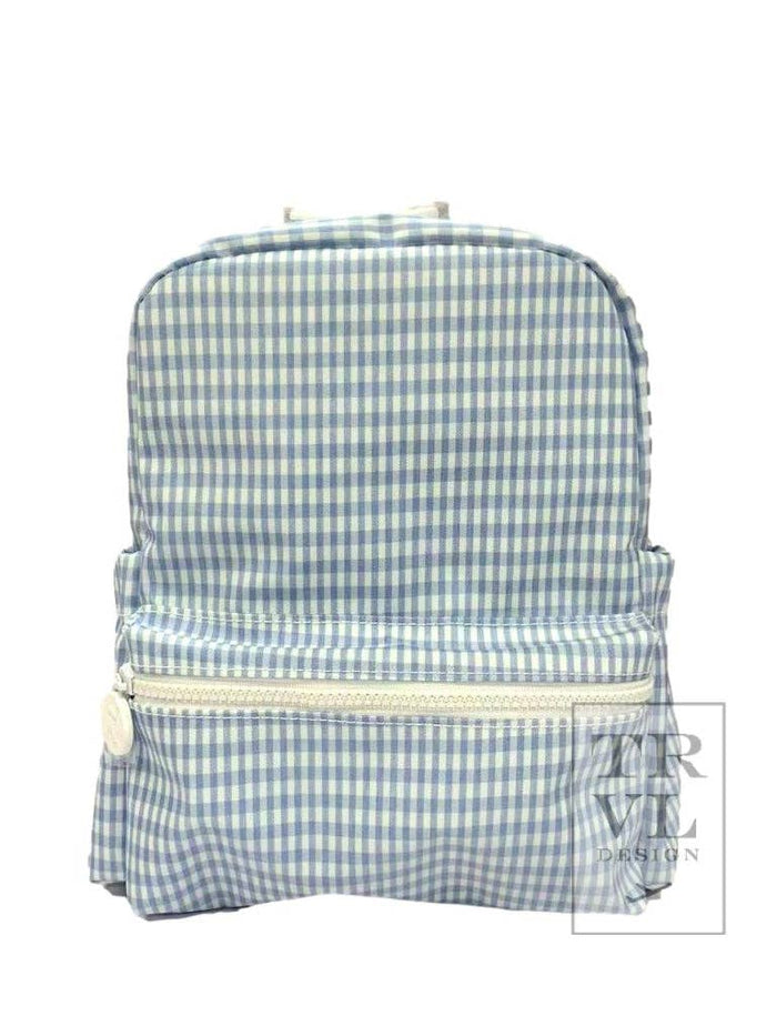 Mini Backer - Gingham Mist - Premium Backpack from TRVL Design - Just $47.95! Shop now at Pat's Monograms