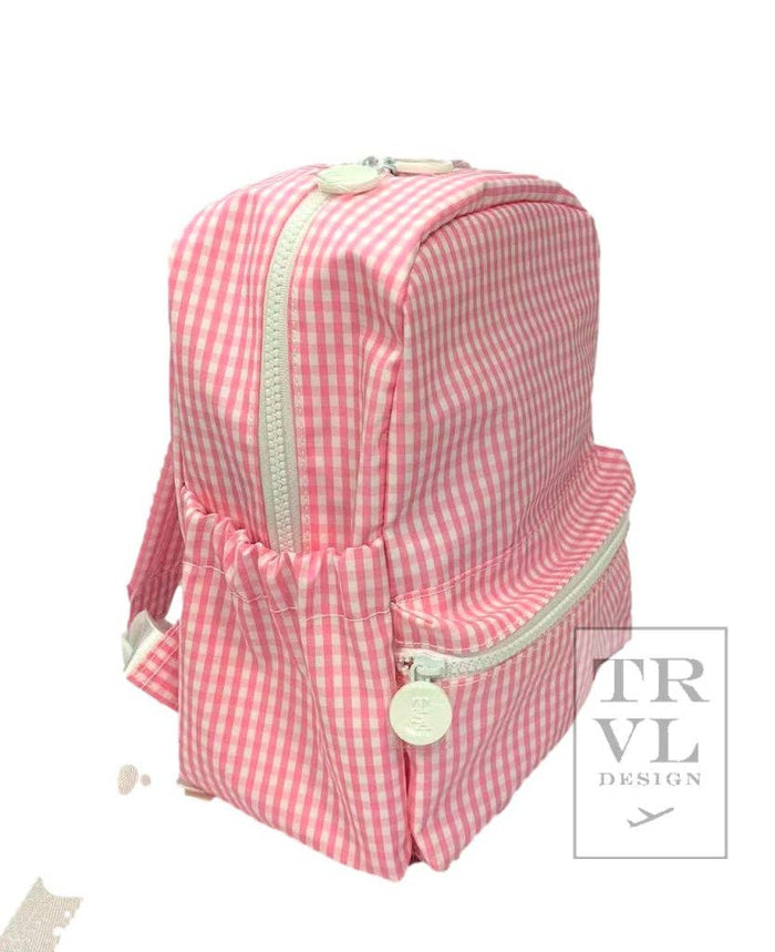 Mini Backer - Gingham Pink - Premium Backpack from TRVL Design - Just $48.95! Shop now at Pat's Monograms