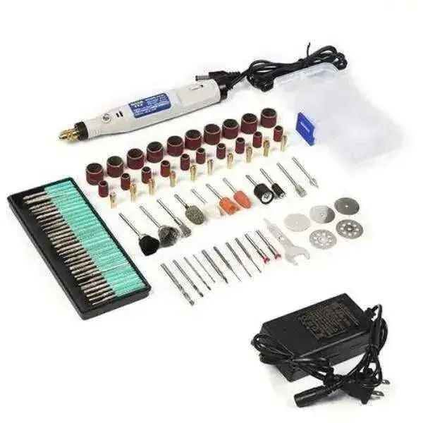 Engraving pen set with 46 or 76 grinding accessories
