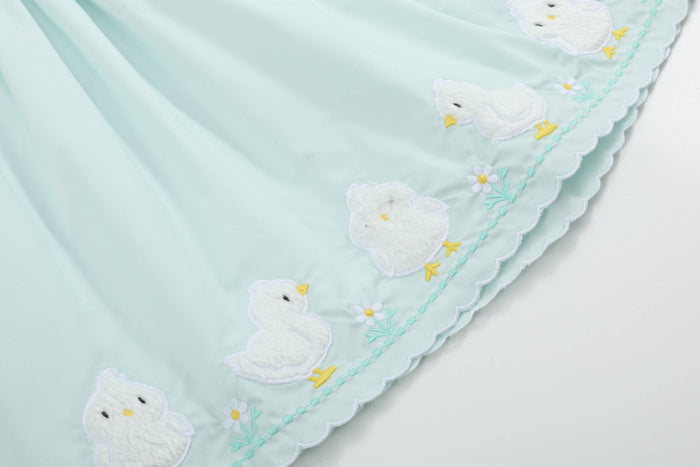 Misty Blue Fuzzy Chickies Dress - Premium Baby & Toddler Dresses from Lil Cactus - Just $39.95! Shop now at Pat's Monograms