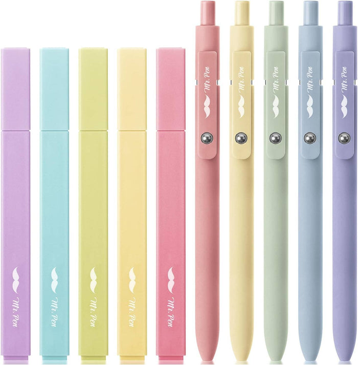 Mr. Pen Aesthetic Highlighters & Gel Pens Collection - Premium Art supplies from Mr. Pen - Just $10.95! Shop now at Pat's Monograms